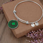 Let's Get Lucked Up St. Patrick's Day Engraved Circle Bangle Bracelet