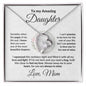 To My Amazing Daughter - I Promise - Forever Love Heart Necklace with Message Card and Gift Box