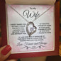 To My Wife - I Found My Love - Heart Pendant Necklace with Message Card and Gift Box