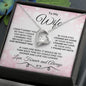 To My Wife - I Found My Love - Heart Pendant Necklace with Message Card and Gift Box