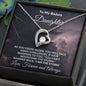 To My Badass Daughter - Storm - Forever Love Heart Pendant Necklace
