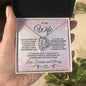 To My Wife - I Found My Love - Heart Pendant Necklace with Message Card and Gift Box