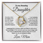 To My Amazing Daughter - I Promise - Forever Love Heart Necklace with Message Card and Gift Box
