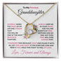 To My Precious Granddaughter Forever Love Heart Pendant Necklace
