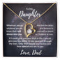 To My Daughter - I Believe in You Forever Love Necklace