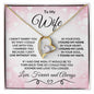 To My Wife - I Found My Love - Heart Pendant Necklace with Message Card and Gift Box