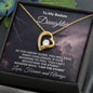 To My Badass Daughter - Storm - Forever Love Heart Pendant Necklace