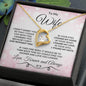 To My Wife - I Found My Love - Heart Pendant Necklace with Message Card and Gift Box