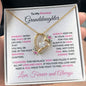 To My Precious Granddaughter Forever Love Heart Pendant Necklace