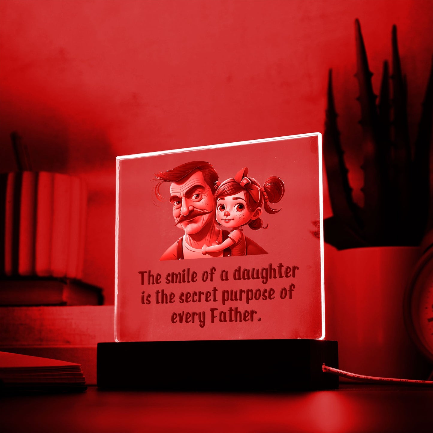 Gift for Dad The Smile of a Daughter is the Secret Purpose of Every Father Acrylic Plaque