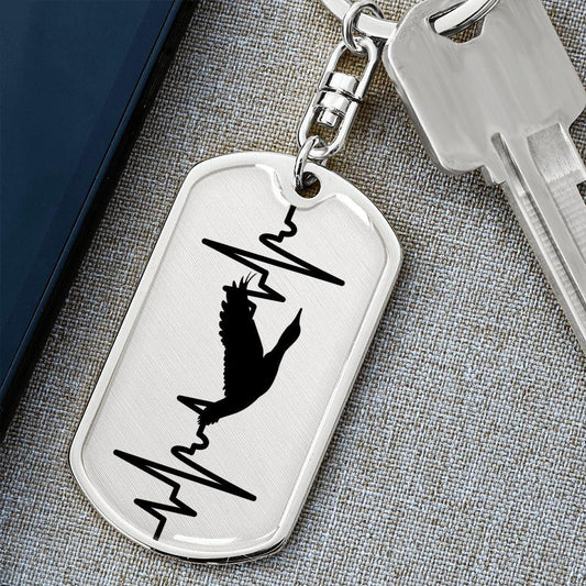 Duck Personalized Engraved Dog Tag Keychain
