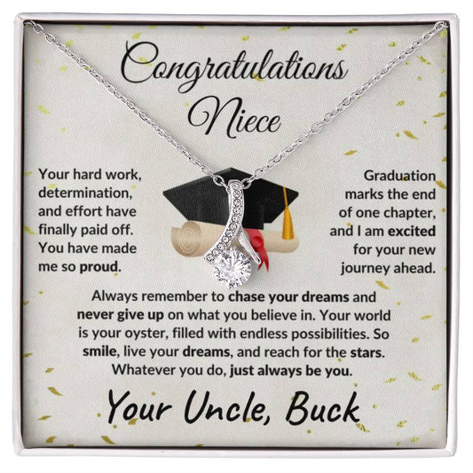 Niece Graduation Personalized Gift from Uncle Pendant Necklace