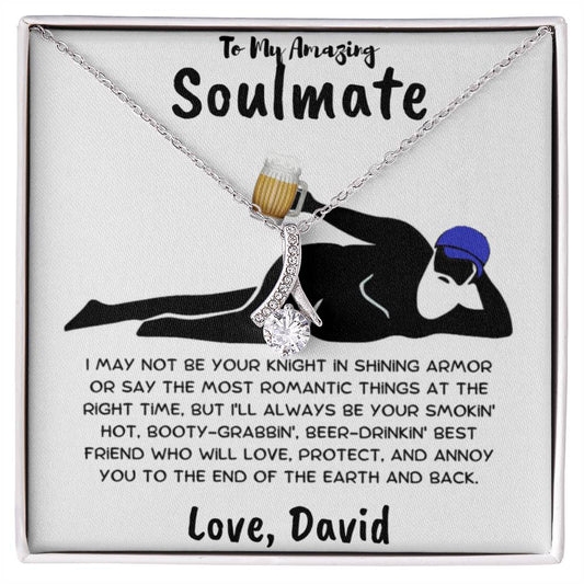 Gift for Soulmate - Not Your Knight in Shining Armor - Pendant Necklace