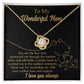 Mom-The Lion Dazzling Love Knot Necklace