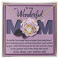 Mom-The Greatest Mom Dazzling Love Knot Necklace
