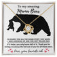 To My Amazing Mom Thanks for Not Telling Dad Dazzling Love Knot Necklace