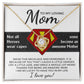 To My Loving Mom-I am Lucky to Have you as my Mother Dazzling Love Knot Necklace