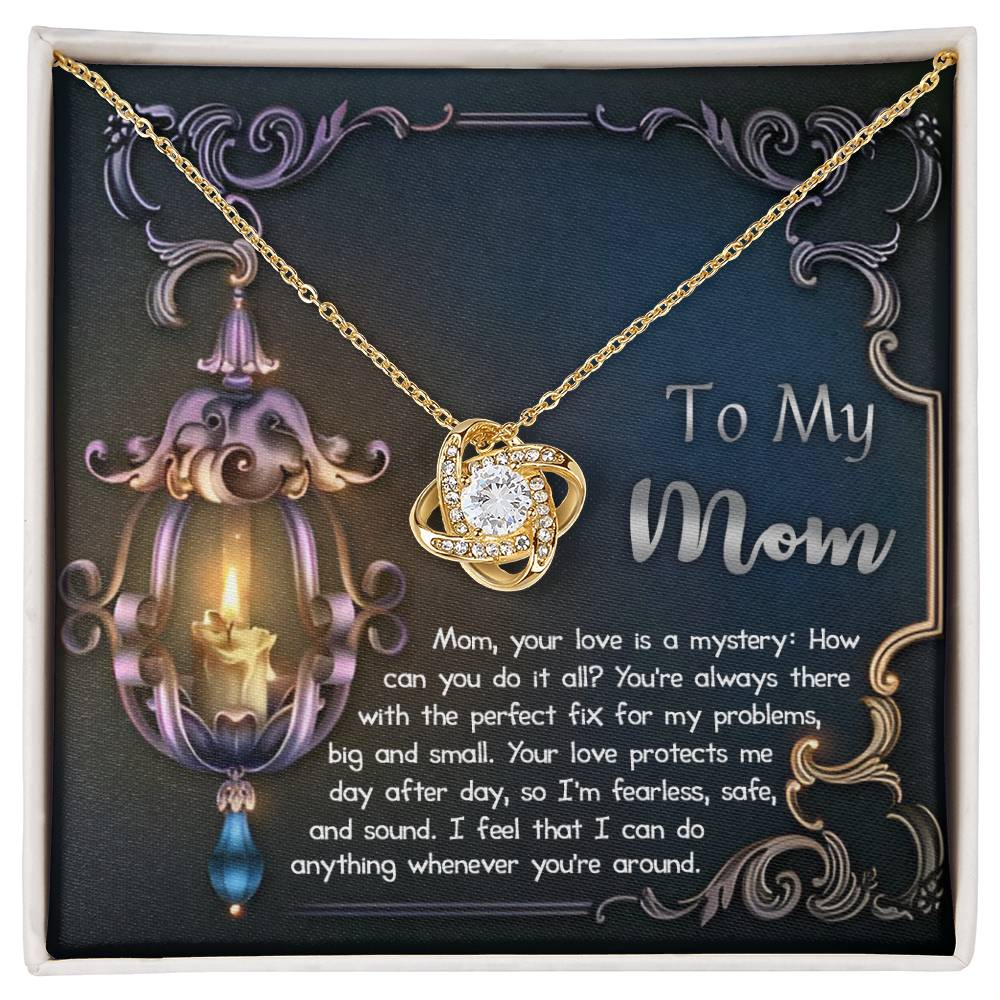 Mom-Your Love Is Like a Mystery Dazzling Love Knot Necklace