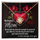 Mom-I Heard Your Heart from the Inside Dazzling Love Knot Necklace