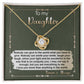To My Daughter-You Are My Treasure Dazzling Love Knot Necklace