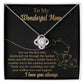 Mom-The Lion Dazzling Love Knot Necklace