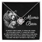 To My Mama Bear My Destination is in Your Arms Dazzling Love Knot Necklace
