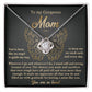 Mom-You Have Been Like An Angel Dazzling Love Knot Necklace