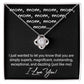 Mom-You are Just Like Me Dazzling Love Knot Necklace