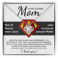 To My Loving Mom-I am Lucky to Have you as my Mother Dazzling Love Knot Necklace