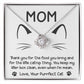 Gift for Cat Mom-When I'm Mean Dazzling Love Knot Necklace