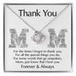 Mom-Thank You Dazzling Love Knot Necklace
