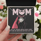 Mom - Not All Heroes Wear Capes - You are An Awesome Mother Dazzling Love Knot Necklace