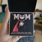 Mom - Not All Heroes Wear Capes - You are An Awesome Mother Dazzling Love Knot Necklace
