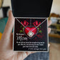 Mom-I Heard Your Heart from the Inside Dazzling Love Knot Necklace