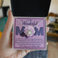 Mom-The Greatest Mom Dazzling Love Knot Necklace