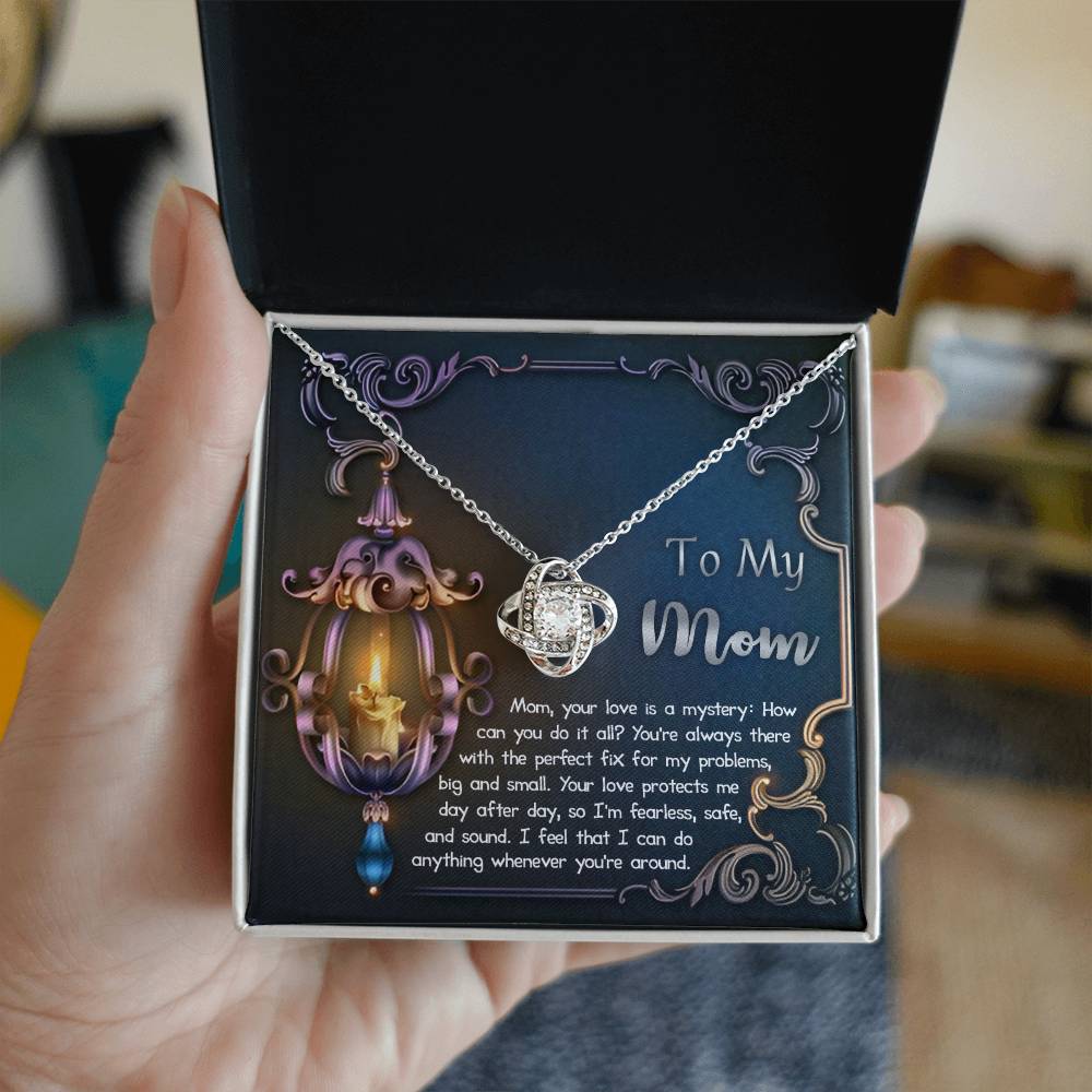 Mom-Your Love Is Like a Mystery Dazzling Love Knot Necklace