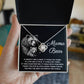 To My Mama Bear My Destination is in Your Arms Dazzling Love Knot Necklace