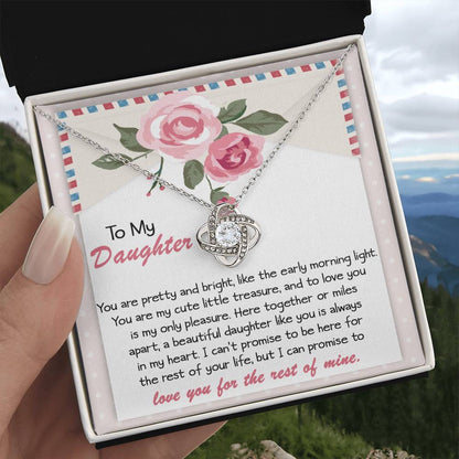 Daughter Gift I Love You to Infinity and Beyond Dazzling Love Knot Necklace