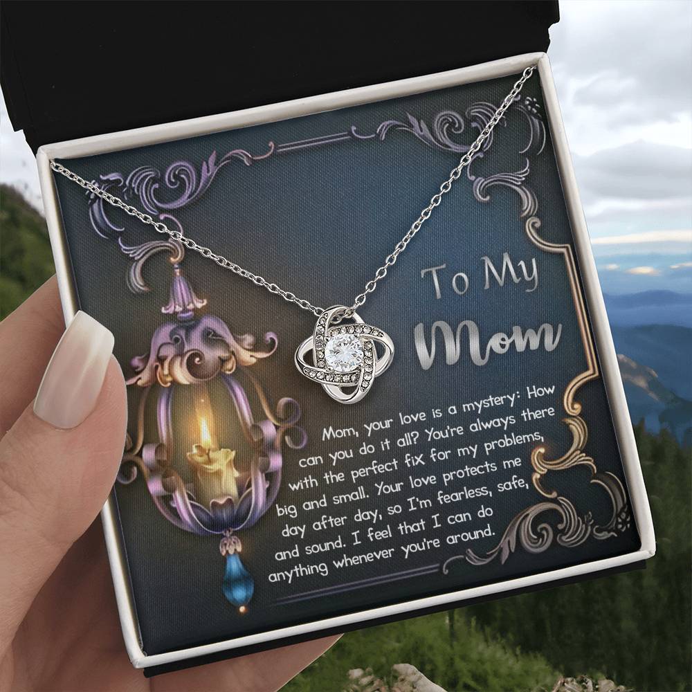 Mom-Your Love Is Like a Mystery Dazzling Love Knot Necklace