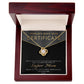 Mom- Certificate of World's Best Mom Dazzling Love Knot Necklace