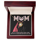 Mom - Not All Heroes Wear Capes - You are An Awesome Mother Dazzling Love Knot Necklace
