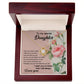 To My Daughter, I held You In My Arms Dazzling Love Knot Necklace