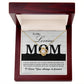 To My Loving Mom-You are an Incredible Mother and Role Model Dazzling Love Knot Necklace