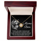 To My Mama Bear My Destination is in Your Arms Dazzling Love Knot Necklace