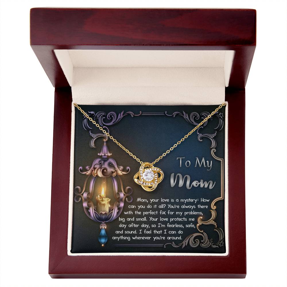 Mom-Your Love Is Like a Mystery Dazzling Love Knot Necklace