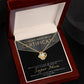Mom- Certificate of World's Best Mom Dazzling Love Knot Necklace