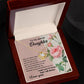 To My Daughter, I held You In My Arms Dazzling Love Knot Necklace