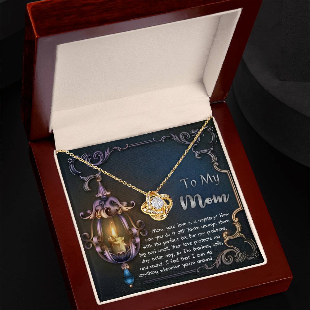 Mom-Your Love Is Like a Mystery Dazzling Love Knot Necklace