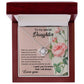 To My Daughter, I held You In My Arms Dazzling Love Knot Necklace
