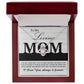 To My Loving Mom-You are an Incredible Mother and Role Model Dazzling Love Knot Necklace